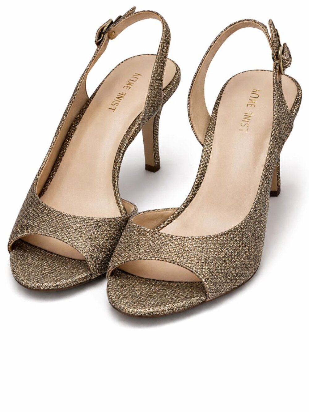 Nine West - Women's Pretty Gold Silver, Stunning Metallic Heels, Good, Size 10